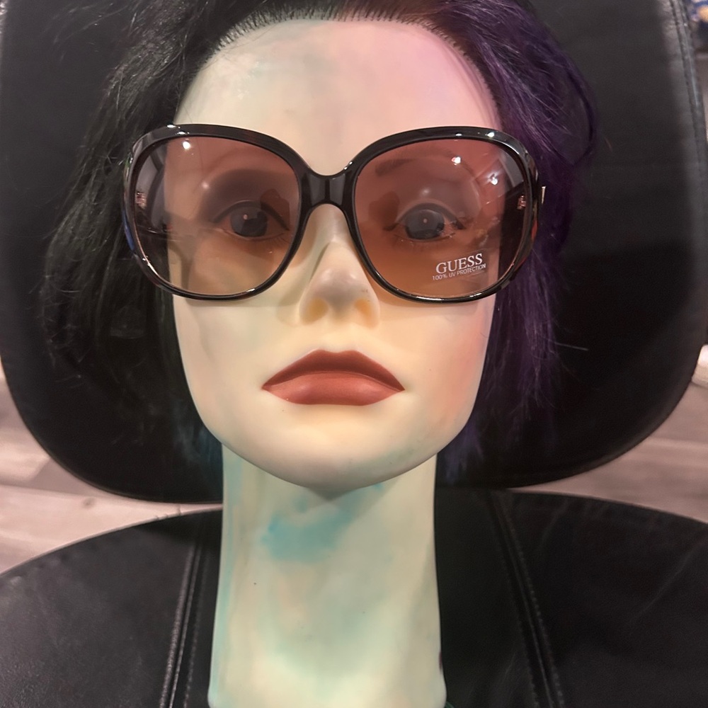 Guess Brown Gradient Oversized Shield Sunglasses - image 2